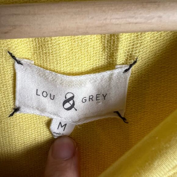 Lou & Grey Yellow Crewneck Long Sleeve High-Low Pullover Sweatshirt Size M - Picture 7 of 7